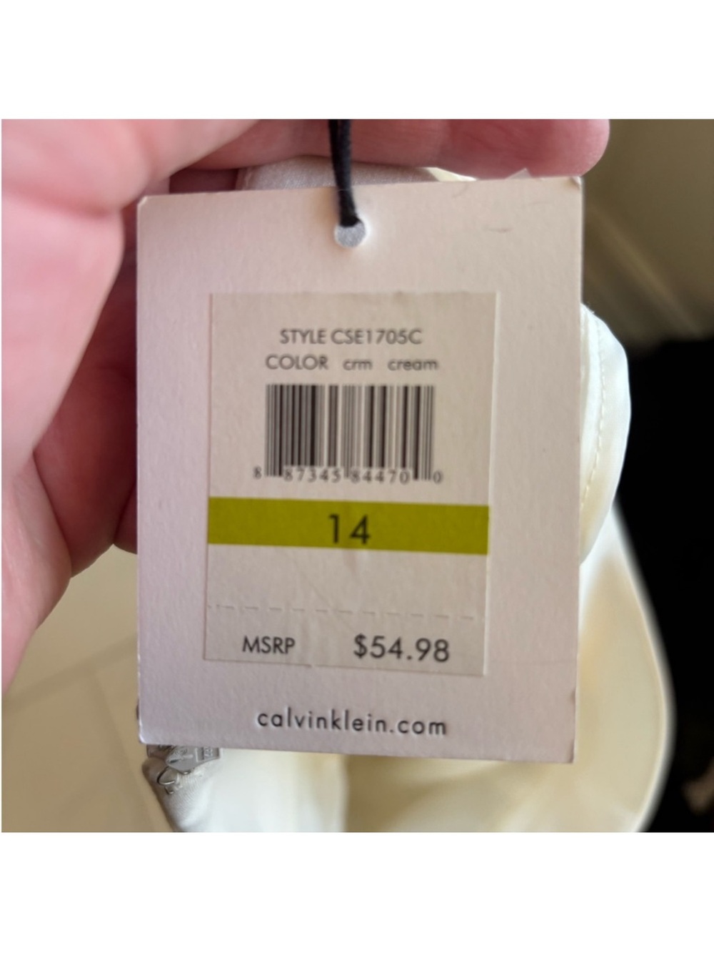 Calvin Klein Cream Pencil Skirt - Picture 2 of 3